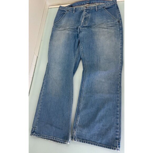 Banana Republic Utility Jeans Mens 35X30 Rugged Boot Leg Button Fly Heavy Duty - Picture 1 of 14